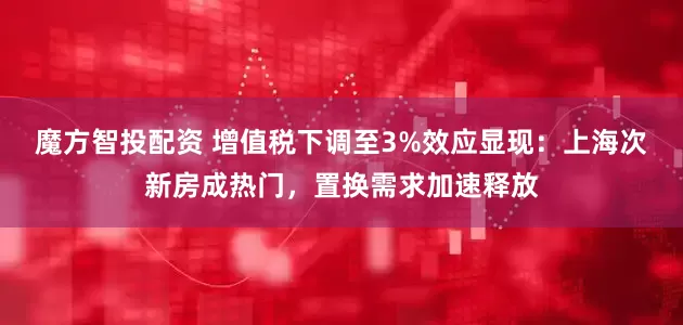 魔方智投配资 增值税下调至3%效应显现：上海次新房成热门，置换需求加速释放